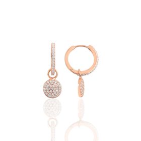 Söğütlü Silver SGTL9854ROSE Yuvarlak Gümüş Küpe