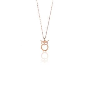 Söğütlü Silver SGTL9864ROSE Rose Baykuş Modeli Gümüş Kolye