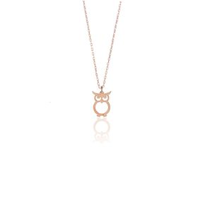 Söğütlü Silver SGTL9864ROSE Rose Baykuş Modeli Gümüş Kolye