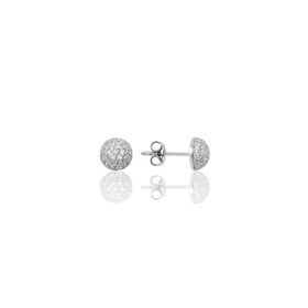 Söğütlü Silver SGTL9875 Zirkon Taşlı Yarım Top Gümüş Küpe