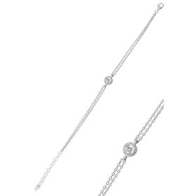 Söğütlü Silver SGTL9914 Beyaz Gümüş Kadın Bileklik