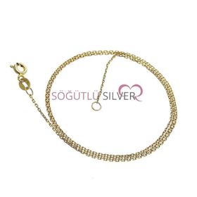 Söğütlü Silver SGTLl5956 Kadın Altın Yaldızlı Asansörlü Püsküllü Kolye