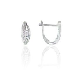 Söğütlü Silver Zirkon Taşlı J Gümüş Küpe