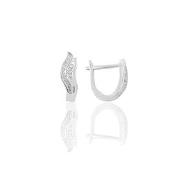 Söğütlü Silver Zirkon Taşlı J Gümüş Küpe