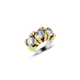 Söğütlü Silver Zirkon Taşlı Otantik Gümüş Yüzük