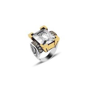 Söğütlü Silver Zirkon Taşlı Otantik Gümüş Yüzük