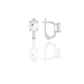 Söğütlü Silver Zirkon Taşlı Yuvarlak Gümüş Küpe
