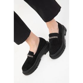 Soho 17481 Siyah Süet-Platin Kadın Casual Ayakkabı