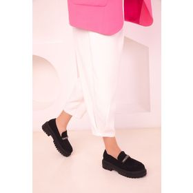Soho 17481 Siyah Süet-Platin Kadın Casual Ayakkabı
