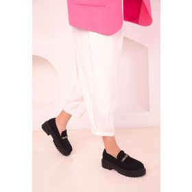 Soho 17481 Siyah Süet-Platin Kadın Casual Ayakkabı