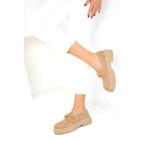 Soho 17485 Ten Süet Kadın Loafer Ayakkabı