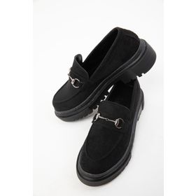 Soho 17542 Siyah Süet Kadın Loafer Ayakkabı