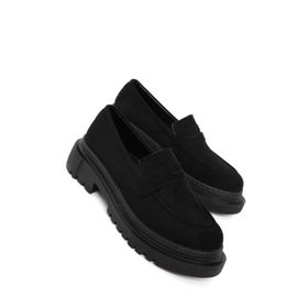 Soho 17762 Siyah Süet Kadın Loafer Ayakkabı