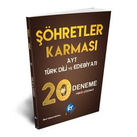 Şöhretler Karması AYT Türk Dili ve Edebiyatı 20 Deneme - KR Akademi Yayınları
