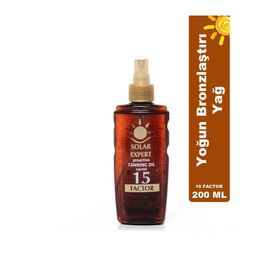 Solar Expert 15 Factor 200 ml Bronzlaştırıcı Yağ