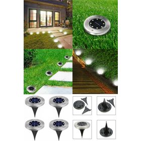 Solar Woxo 8 Ledli Güneş Enerjili Bahçe Dekor 4 Adet Aydınlatma Lambası