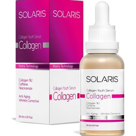 Solaris 2% Collagen 0,5% Niacinamide ve Caffeine Kolajen Yaşlanma Karşıtı 30 ml Serum