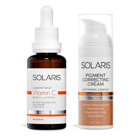 Solaris 30 ml C Vitamin Cilt Bakım Serumu ve Aydınlatıcı Leke Kremi