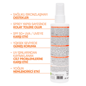 Solaris SPF 50 200 ml 2 Adet Güneş Koruyucu Nemlendirici Vücut Spreyi