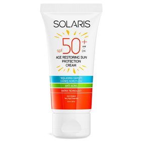 Solaris Tüm Cilt Tipleri Leke Yaşlanma Karşıtı SPF50 50 ml Güneş Kremi