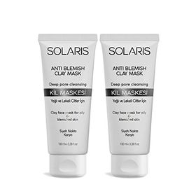 Solaris Yağlı ve Lekeli Ciltler İçin 100 ml x 2 Adet Kil Maskesi