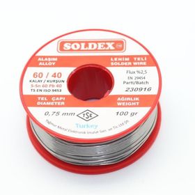 Soldex 0.75 mm 100 gr Lehim Teli