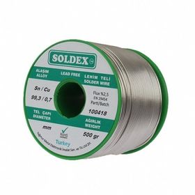 Soldex 1,20 mm 500 gr Sn99,3 Cu 0,7 Kurşunsuz Lehim Teli