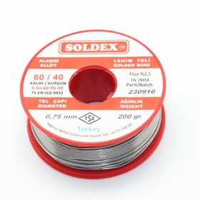 Soldex 60-40 200 gr 0.75 mm Lehim Teli