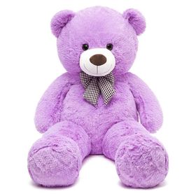 Sole 90 cm Rengarenk Papyonlu Lila Peluş Ayıcık