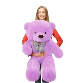 Sole 90 cm Rengarenk Papyonlu Lila Peluş Ayıcık