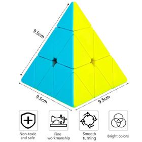 Sole Q1 Ming S2 3x3 Pyraminx Profesyonel Üçgen Rubik Zeka Küpü