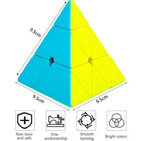 Sole Q1 Ming S2 3x3 Pyraminx Profesyonel Üçgen Rubik Zeka Küpü
