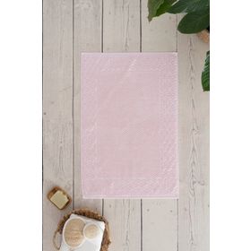 Soley Alana Pembe %100 Pamuk Pirinç Örgü Ayak Havlusu