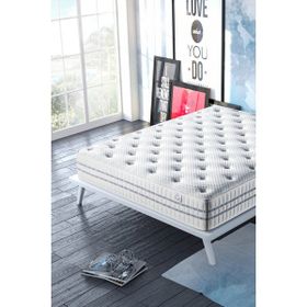Soley Blue Night 90x190 cm Sert-Yumuşak Çift Kullanım Özellikli Ergonomik Hybrid Yatak