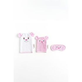 Soley Happy Pembe %100 Pamuk Banyo Bebek Alıştırma Seti