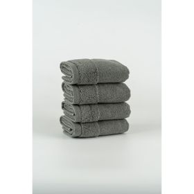 Soley Hermoso Gri %100 Pamuk 4'lü Misafir-Mutfak Havlusu Seti