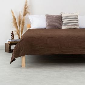 Soley Jazzy Kahve Tek Kişilik Premium Çok Amaçlı Yatak Örtüsü