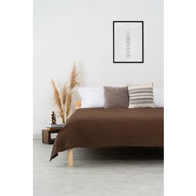 Soley Jazzy Kahve Tek Kişilik Premium Çok Amaçlı Yatak Örtüsü