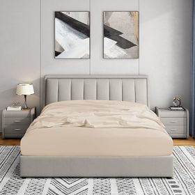 Soley Jersey 140x200 cm Bej %100 Pamuk Çift Kişilik Lastikli Çarşaf