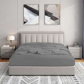 Soley Jersey 140x200 cm Gri %100 Pamuk Çift Kişilik Lastikli Çarşaf