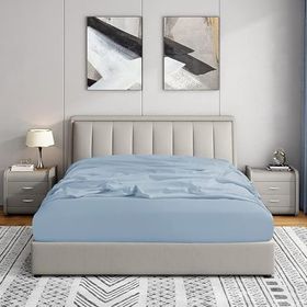 Soley Jersey 140x200 cm Mavi %100 Pamuk Çift Kişilik Lastikli Çarşaf