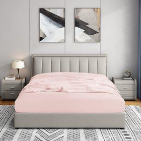 Soley Jersey 140x200 cm Pudra %100 Pamuk Çift Kişilik Lastikli Çarşaf
