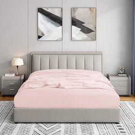 Soley Jersey 140x200 cm Pudra %100 Pamuk Çift Kişilik Lastikli Çarşaf
