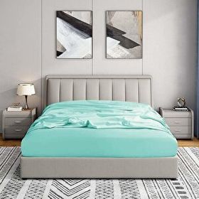 Soley Jersey 140x200 cm Yeşil %100 Pamuk Çift Kişilik Lastikli Çarşaf