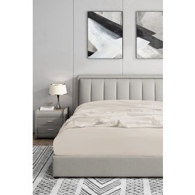 Soley Jersey Ekru %100 Pamuk Tek Kişilik 120x200 cm Lastikli Çarşaf