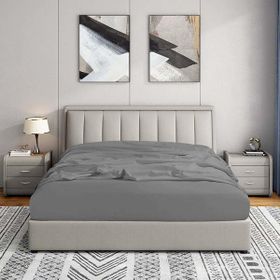 Soley Jersey Gri %100 Pamuk Çift Kişilik 200x200 cm Lastikli Çarşaf