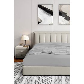 Soley Jersey Gri %100 Pamuk Çift Kişilik 200x200 cm Lastikli Çarşaf