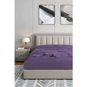 Soley Jersey Mürdüm %100 Pamuk Tek Kişilik 100x200 cm Lastikli Çarşaf