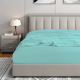 Soley Jersey Su Yeşili %100 Pamuk Çift Kişilik 180x200 cm Lastikli Çarşaf