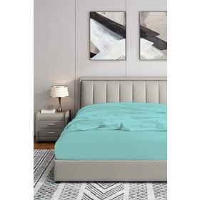 Soley Jersey Su Yeşili %100 Pamuk Çift Kişilik 180x200 cm Lastikli Çarşaf